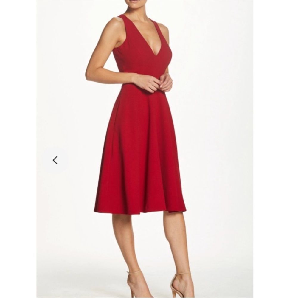 Dress The Population Catalina Fit And Flare Cocktail Dress Garnet| Xxl
